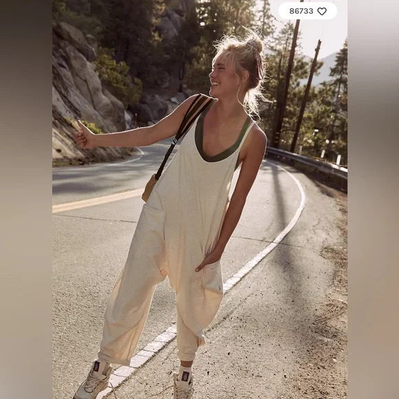 FP movement hot shot beige Casual Cream Jumpsuit onesie (Large) - Picture 7 of 7